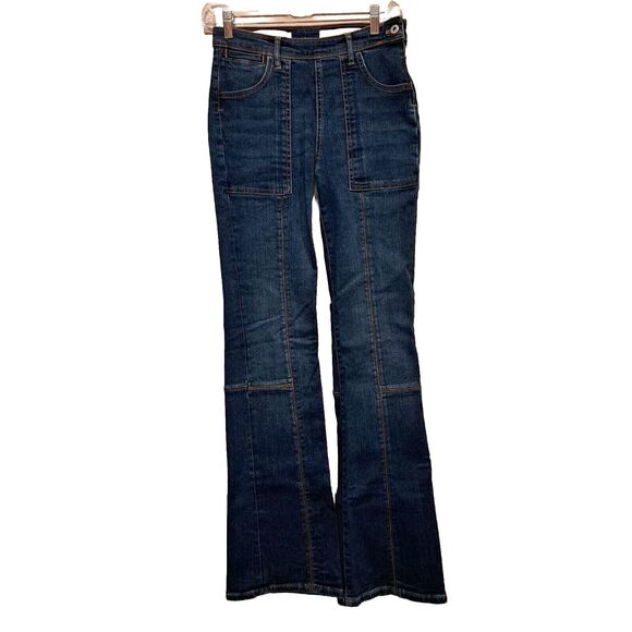 Anthropologie Pilcro And The Letterpress High-Rise Bootcut Jeans Side-Zip Sz 26 - Picture 1 of 12